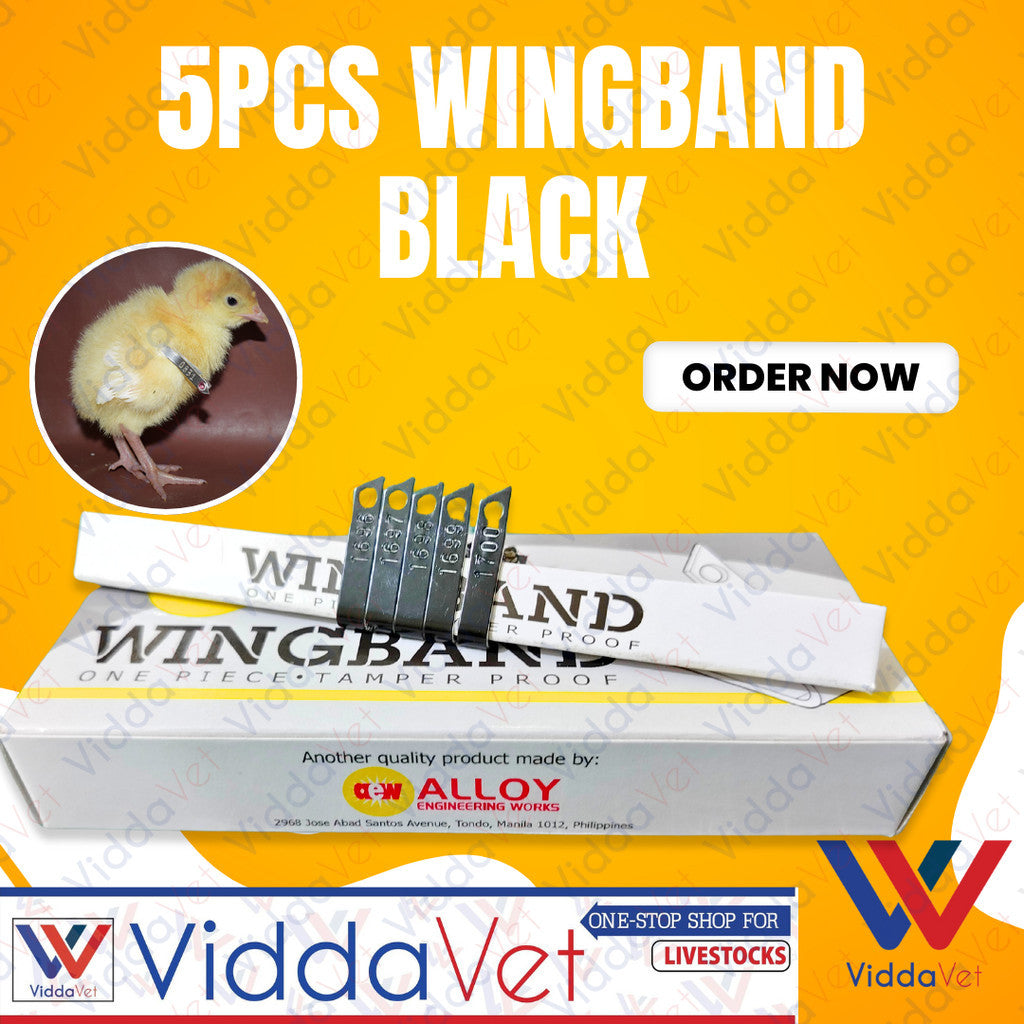 Wing Bands Black 5pcs