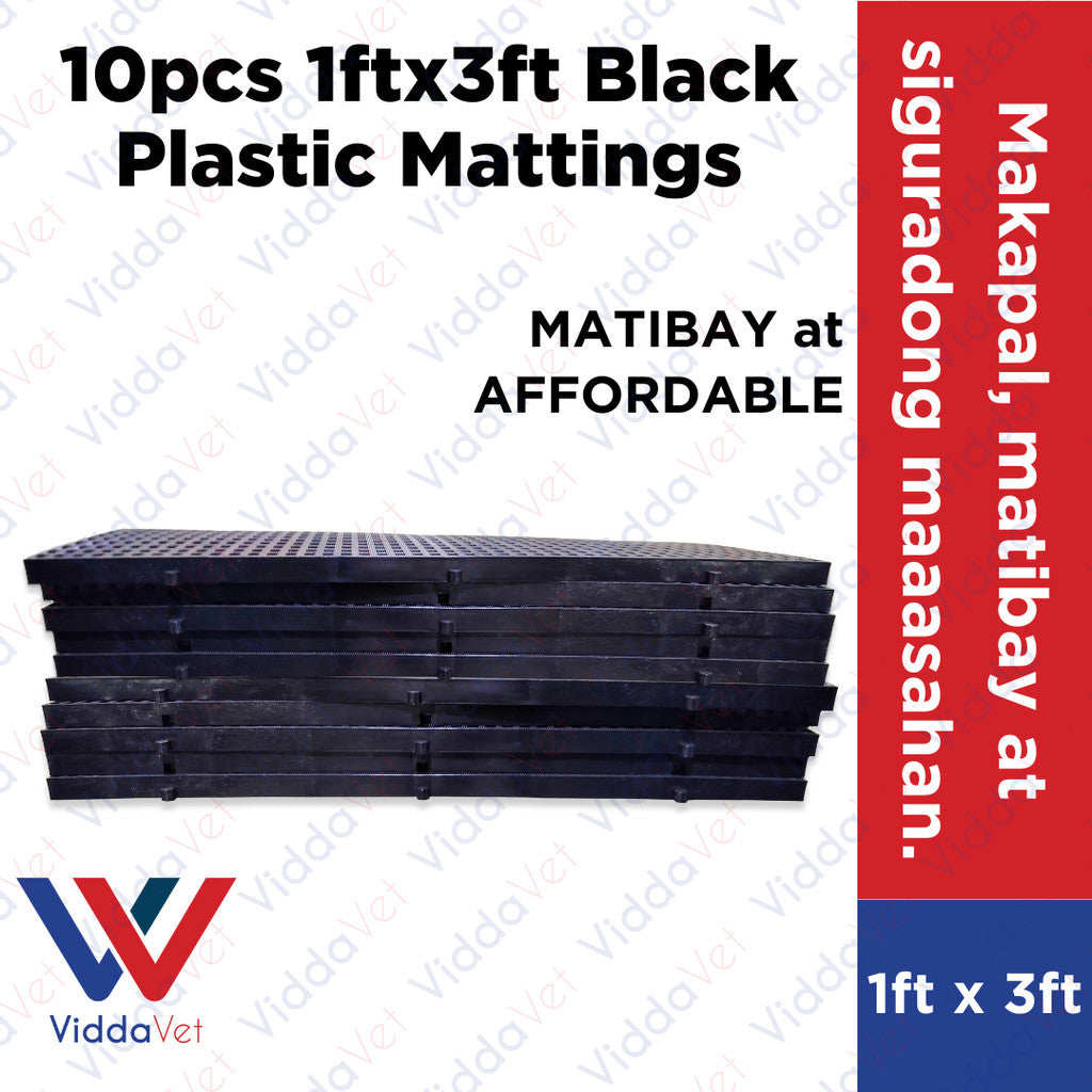 Plastic Mattings Black 1x3 10pcs