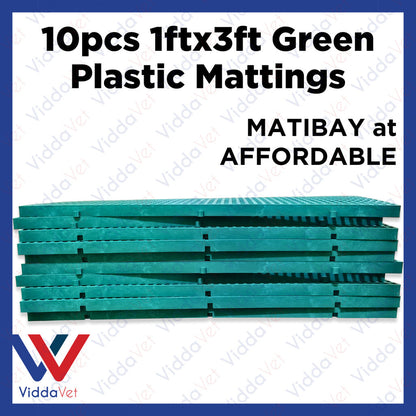 Plastic Mattings Green 1x3 10pcs