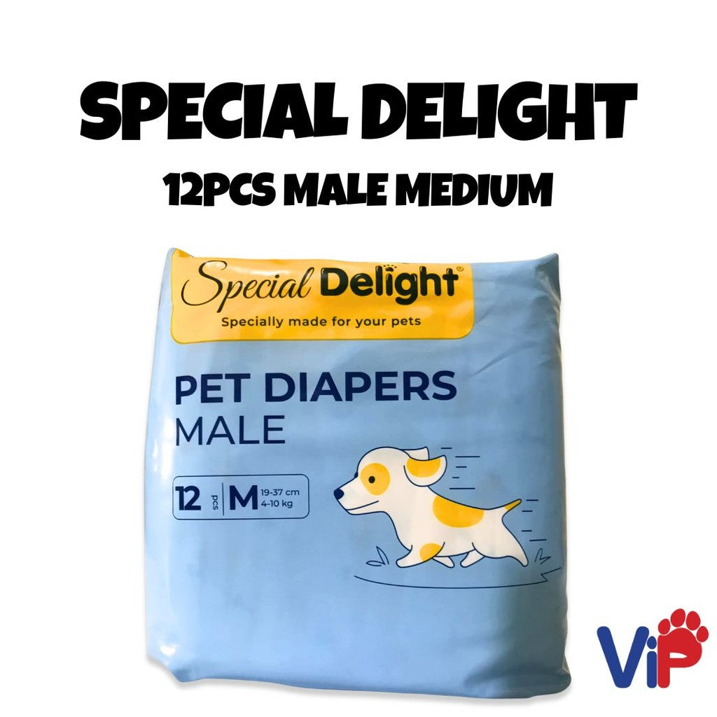 Special Delight Medium Male Pet Diapers 12 pcs
