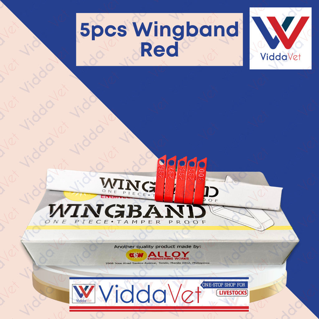Wing Bands Red 5pcs