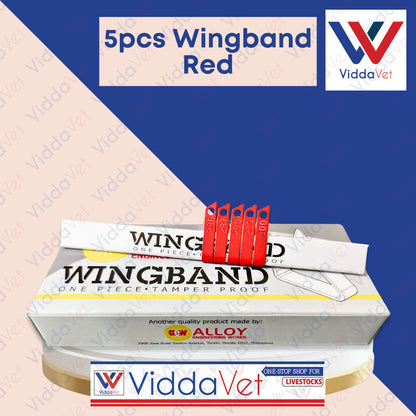 Wing Bands Red 5pcs