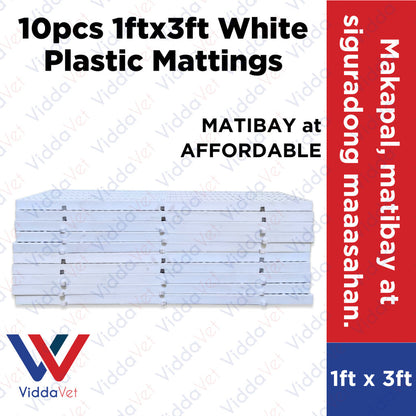 Plastic Mattings White 1x3 10pcs