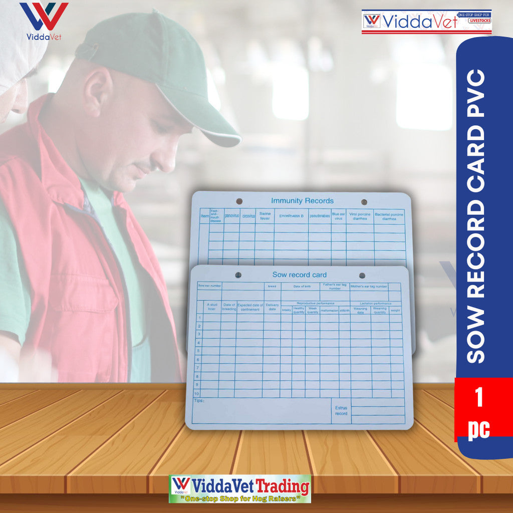 Sow Record Card PVC