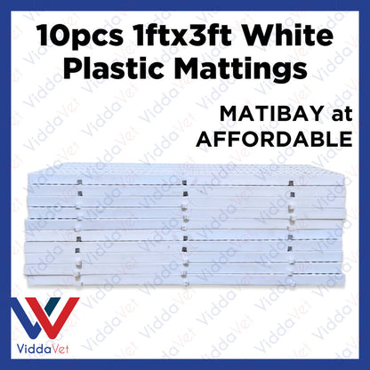 Plastic Mattings White 1x3 10pcs