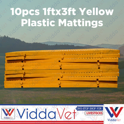 Plastic Mattings Yellow Golden Matt 1x3 10pcs