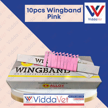 10pcs Wingband Pink