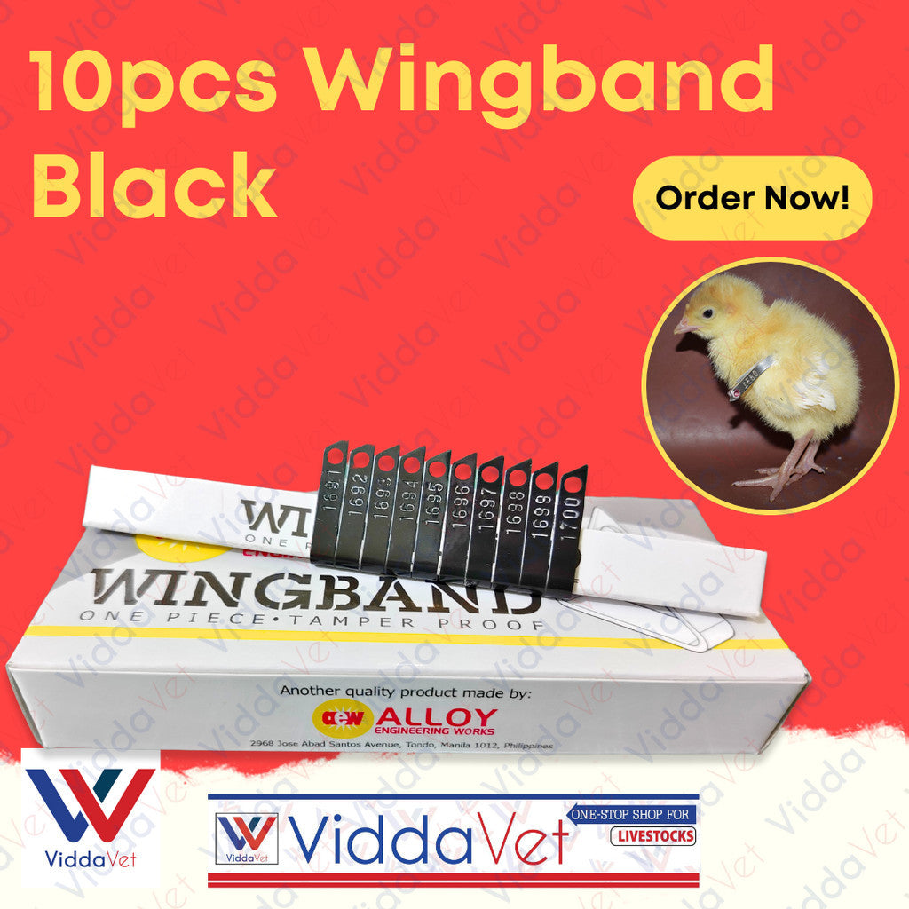 Wing Bands Black 10pcs