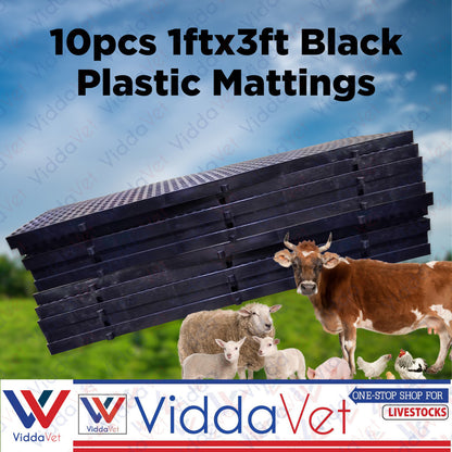 Plastic Mattings Black 1x3 10pcs