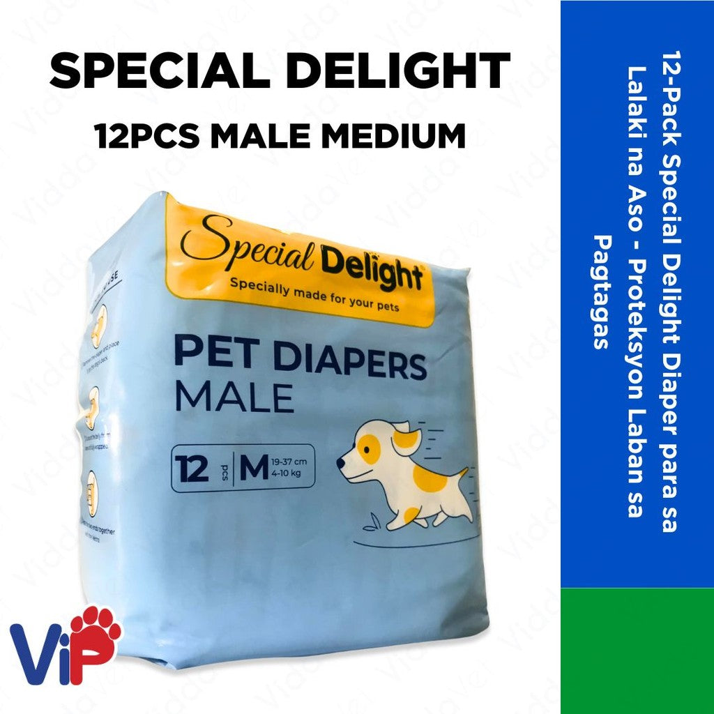 Special Delight Medium Male Pet Diapers 12 pcs