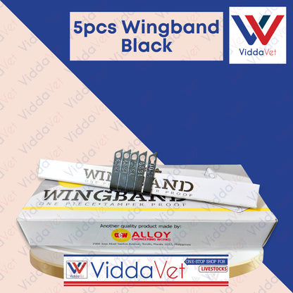 Wing Bands Black 5pcs
