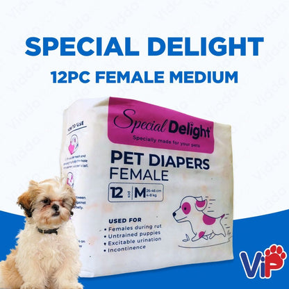 Special Delight Medium Female Pet Diapers 12pcs