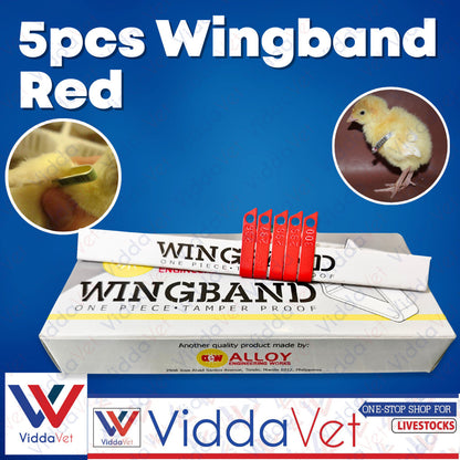 Wing Bands Red 5pcs