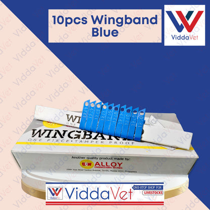 Wing Bands Blue 10pcs