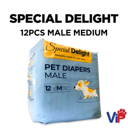Special Delight Medium Male Pet Diapers 12 pcs