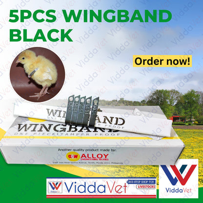 Wing Bands Black 5pcs