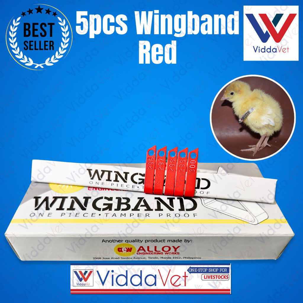 Wing Bands Red 5pcs