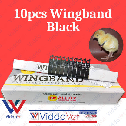 Wing Bands Black 10pcs