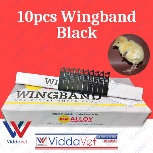 Wing Bands Black 10pcs