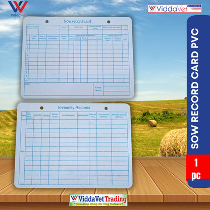 Sow Record Card PVC