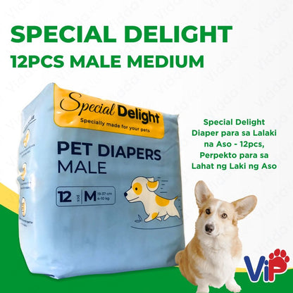 Special Delight Medium Male Pet Diapers 12 pcs