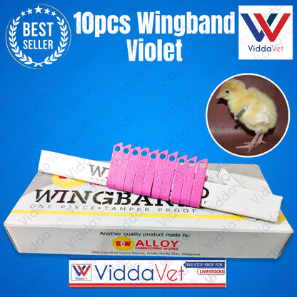 Wing Bands Violet 10pcs