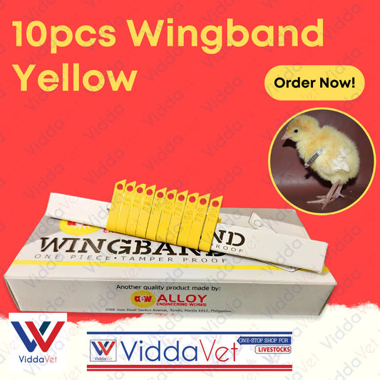 Wing Bands Yellow 10pcs