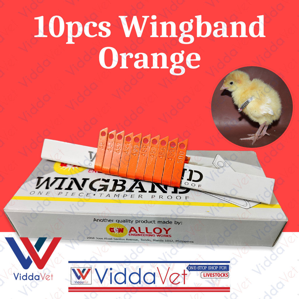 Wing Bands Orange 10pcs