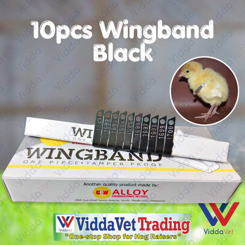 Wing Bands Black 10pcs