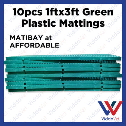 Plastic Mattings Green 1x3 10pcs