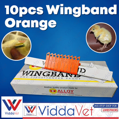 Wing Bands Orange 10pcs