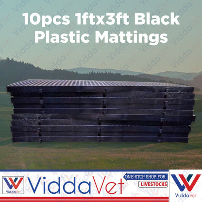 Plastic Mattings Black 1x3 10pcs