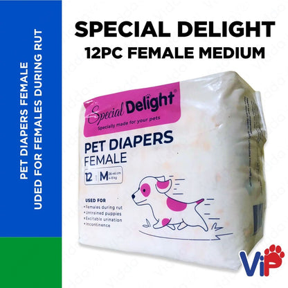 Special Delight Medium Female Pet Diapers 12pcs