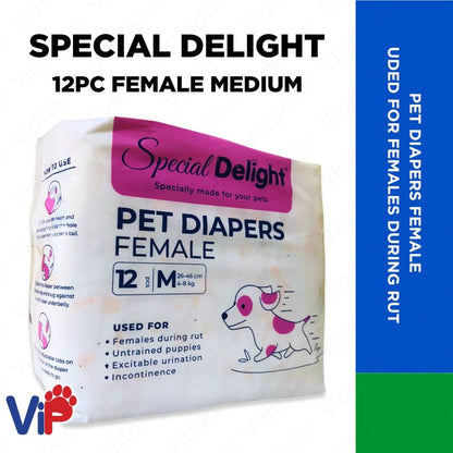 Special Delight Medium Female Pet Diapers 12pcs