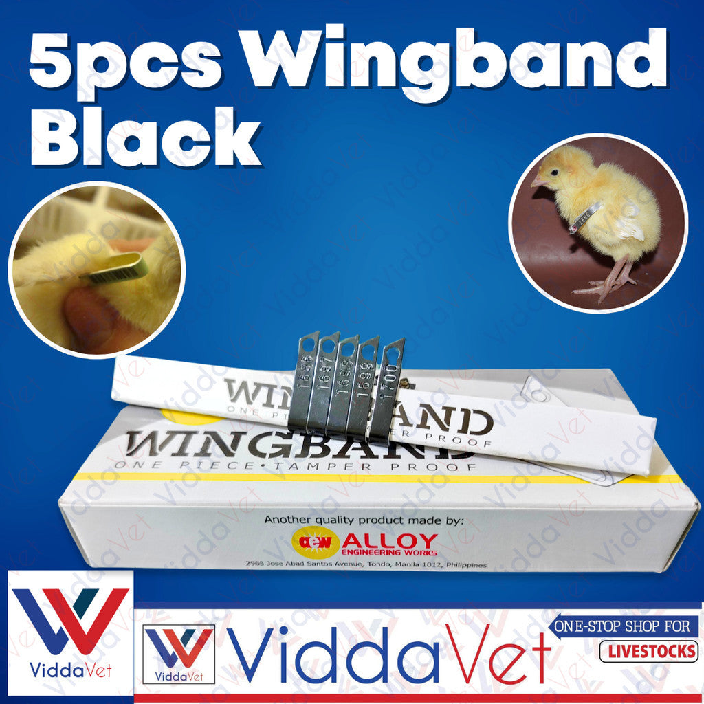 Wing Bands Black 5pcs