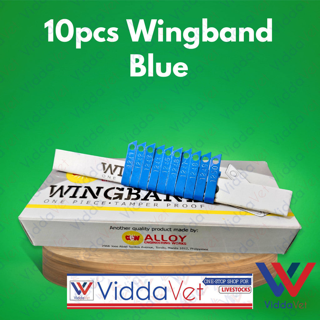 Wing Bands Blue 10pcs