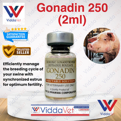 Gonadin 250 (2ml) for Pigs Comprehensive Reproductive Health Solution