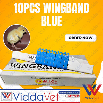 Wing Bands Blue 10pcs