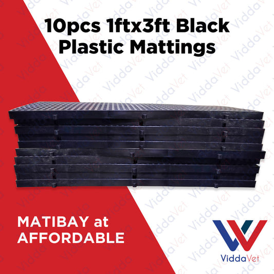 Plastic Mattings Black 1x3 10pcs