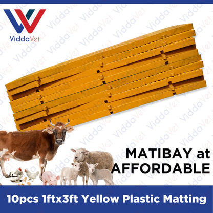 Plastic Mattings Yellow Golden Matt 1x3 10pcs