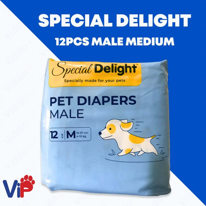 Special Delight Medium Male Pet Diapers 12 pcs