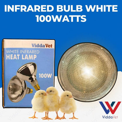 White Infrared Heat Lamp 100watts