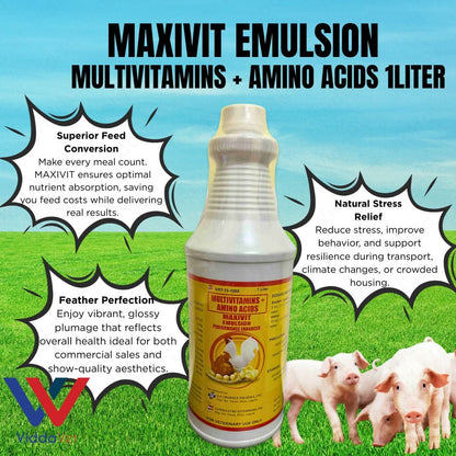 Maxivit Emulsion Multivitamins + Amino Acids 1 Liter