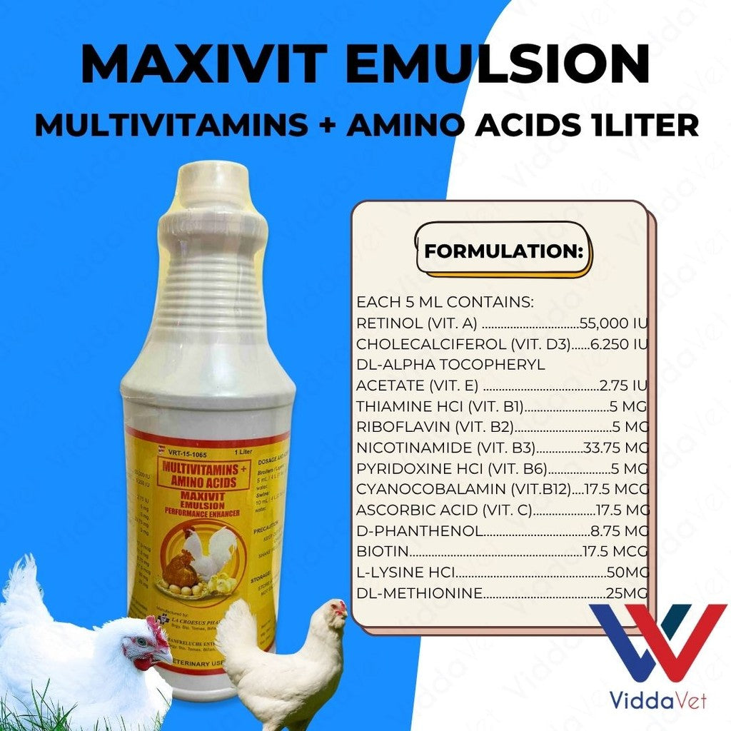 Maxivit Emulsion Multivitamins + Amino Acids 1 Liter