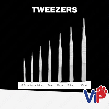 Tweezers 12.5cm/14cm/16cm/20cm/25cm Stainless Steel Medical Precision Straight Forceps