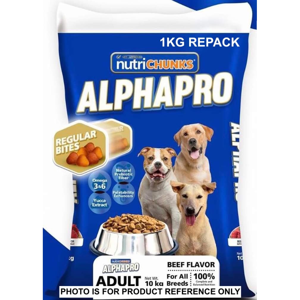 Nutrichunks Alphapro Dog Food Beef Flavor 10kg
