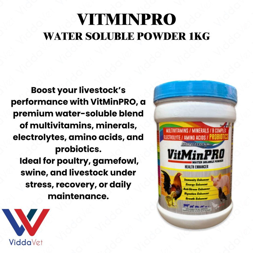 VitMinPRO 1kg - Complete Livestock Multivitamin & Probiotic Supplement ...