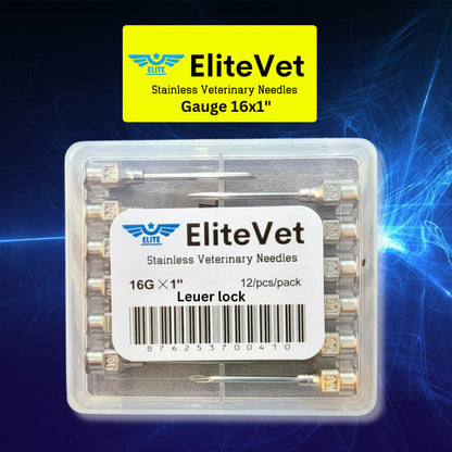 12 pcs EliteVet Stainless Needles for Pigs