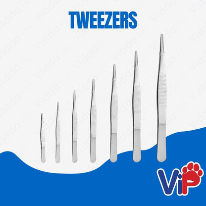 Tweezers 12.5cm/14cm/16cm/20cm/25cm Stainless Steel Medical Precision Straight Forceps