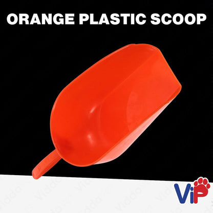 Orange Plastic Scooper Multi-use Poultry Food